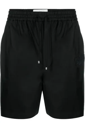VALENTINO GARAVANI Logo-patch cotton drawstring shorts