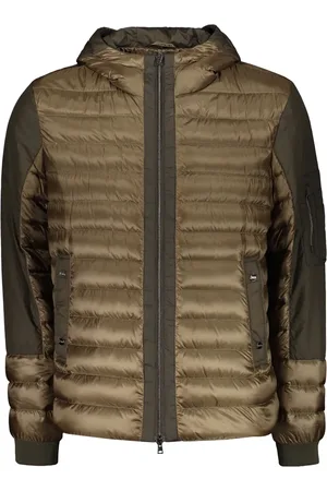HERNO Contrasting-panels puffer jacket