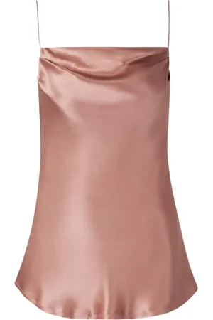 Balmain Cowl-neck satin top