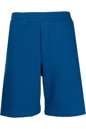 Alexander McQueen Logo-tape cotton track shorts