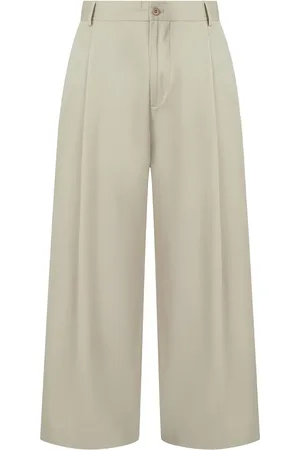 MAN ON THE BOON. Pintuck-detail wide-leg trousers