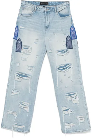 Who Decides War Side Patch Relaxation jeans
