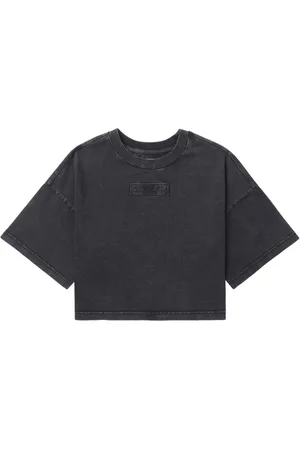 Izzue Logo-patch cropped T-shirt