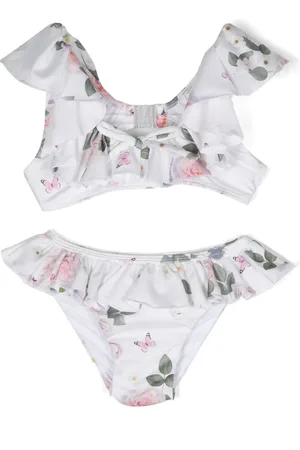 MONNALISA Floral-print ruffled bikini