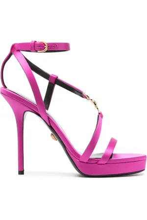 VERSACE 110mm Medusa satin sandals