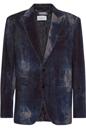 Philipp Plein Bleached-effect velvet blazer