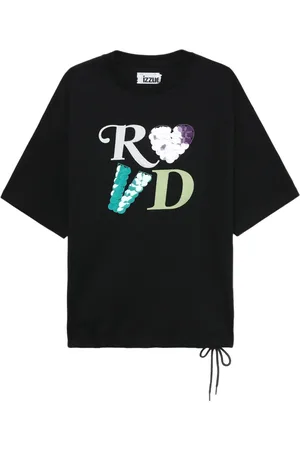 Izzue Sequin-embellished cotton T-shirt