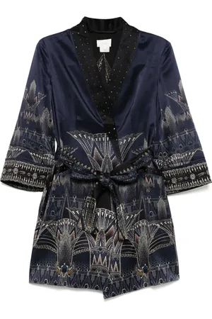 Camilla Roll-collar pajama jacket