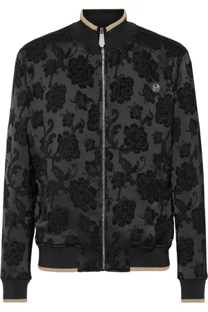 Philipp Plein Jacquard flowers bomber jacket