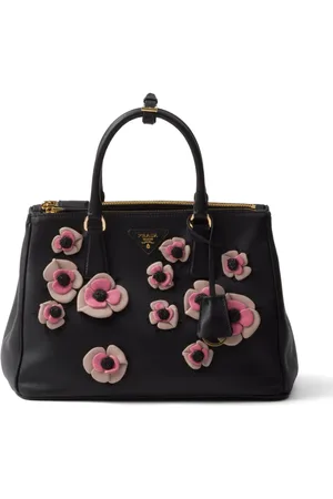 Prada Large Galleria floral appliqu?? bag