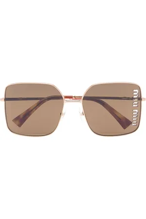 Miu Miu Logo-detail square-frame sunglasses
