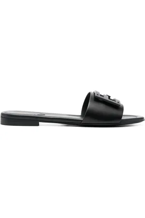 Fendi Baguette leather slides