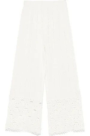 Maje Crochet-knit trousers