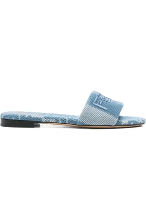 Fendi Logo-embroidered slides