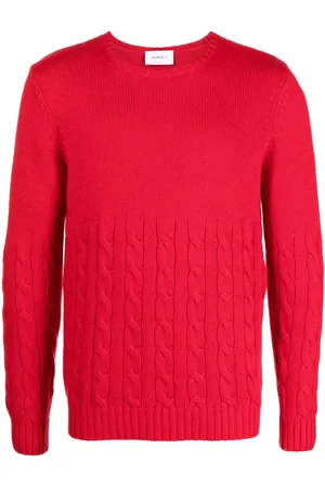 Ports V Crew-neck cable-knit jumper