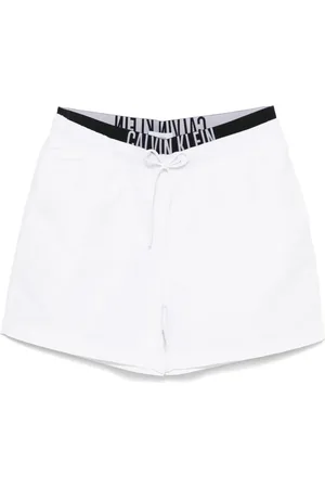 Calvin Klein Logo-waistband swim shorts