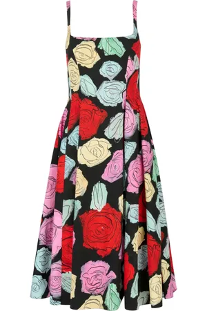 Marni Floral-print A-line dress