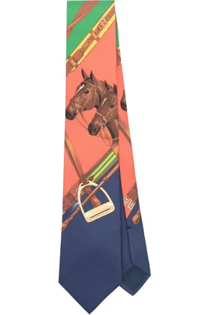 Ralph Lauren Equestrian-print silk tie