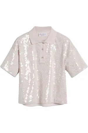 Brunello Cucinelli Sequinned polo shirt