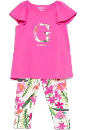 Guess Logo-embroidered trousers set