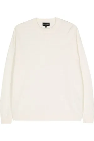 Emporio Armani Logo-jacquard cotton jumper