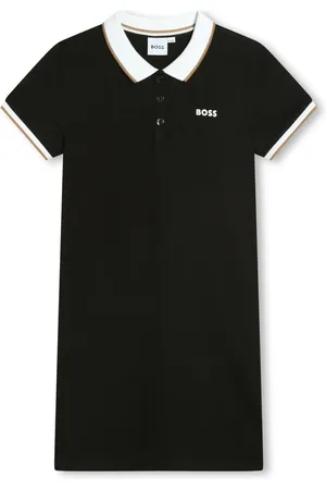 HUGO BOSS Logo-print polo minidress