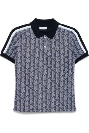 Lacoste Monogram jacquard polo top
