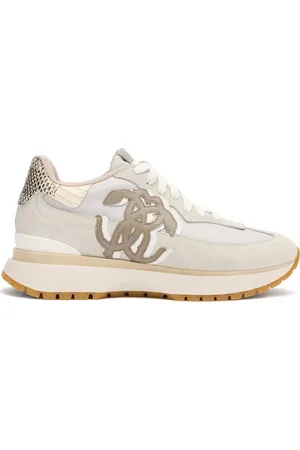 Roberto Cavalli Leather-panelled sneakers