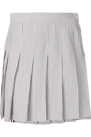Thom Browne Seersucker pleated mini skirt