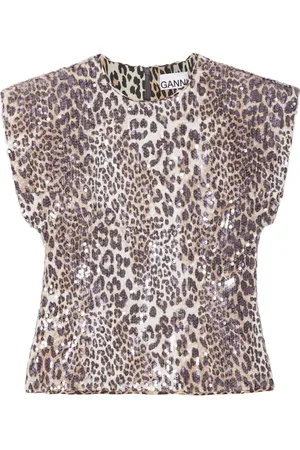 Ganni Leopard-print blouse