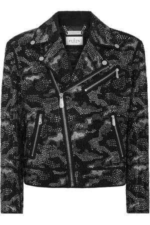 Philipp Plein Camouflage biker jacket