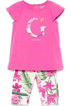 Guess Logo-embroidered shorts set