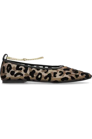 Maria Luca Animal-jacquard ballerina shoes