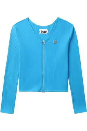 Izzue Zip-up ribbed-knit cardigan