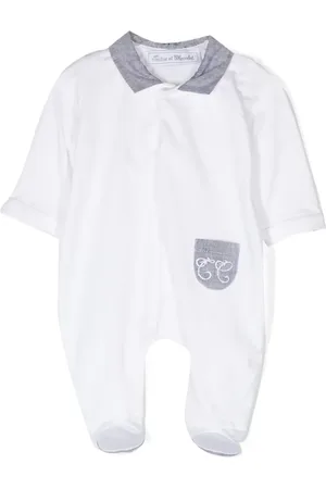 Tartine Et Chocolat Logo-embroidery contrasting-collar pajama