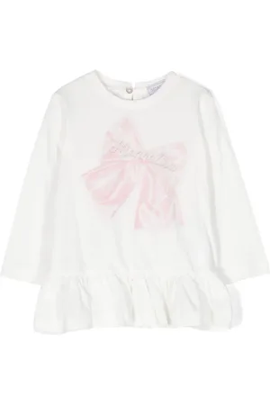 MONNALISA Ruffle-detailing cotton T-shirt