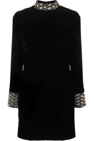 MVP Wardrobe Open-back velour minidress