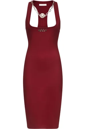AREA Nameplate tank minidress