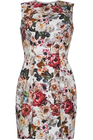 ADAM LIPPES Sheath floral-print minidress