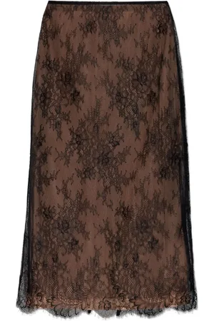 Self-Portrait Lace-overlay skirt