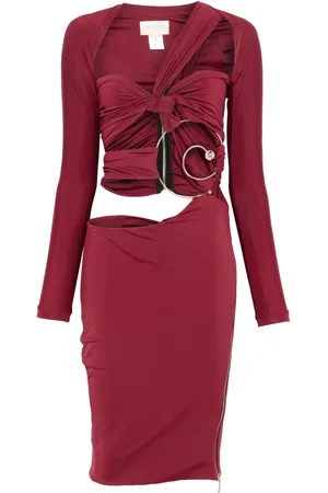 MITILIANE COUTURE Cut out-detail pierced midi dress