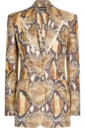 Roberto Cavalli Snakeskin-print blazer