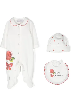 MONNALISA Floral-print babygrow set