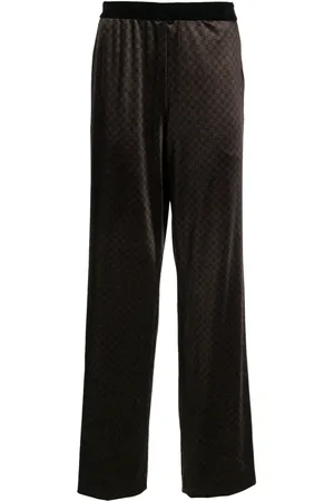 Balmain Monogram-jacquard straight-leg trousers