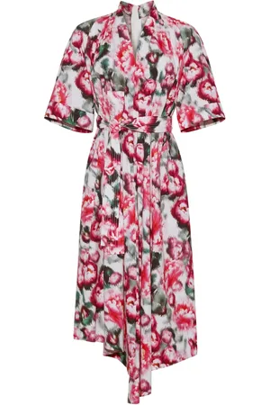 ADAM LIPPES Floral-print asymmetric midi dress