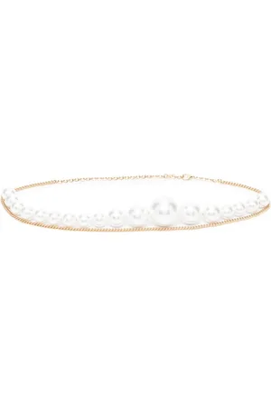 Rowen Rose Faux-pearl chain belt