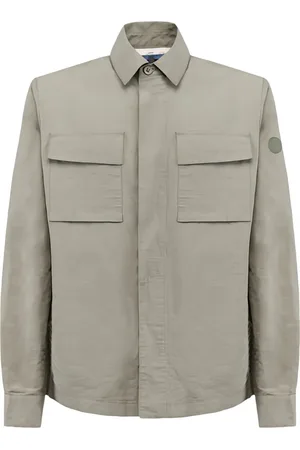 PEOPLE OF SHIBUYA Logo-patch shirt jacket