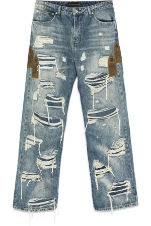Who Decides War Side Patch Relaxation jeans