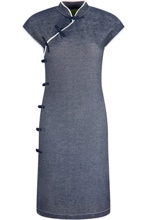 SHANGHAI TANG Qipao midi dress
