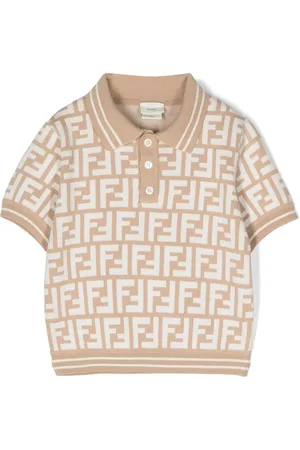 Fendi Intarsia-knit logo polo shirt
